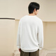gxg.jeans men's clothing 2024 winter new white pullover sweater round neck sweater men's white 165/S