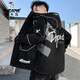 Woodpecker 2022 new Hong Kong style work jacket men's spring and autumn thin ins trendy brand loose casual jacket hooded top 16819 gray 180/2XL