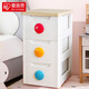 IRIS children's storage cabinet Alice drawer-type baby clothing and toy storage cabinet bedside table bedroom storage cabinet wardrobe white five layers width 32.4*43*100cm