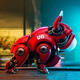Kachi Muning Mécanique chien Bulldog PVC JOINT MOVEABLE MIGNE PET TRENDY TOY OFFICE MODEAU MODEA