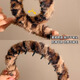 Wanyao Autumn and Winter Temperament Leopard Print Plush Headband Women's Teeth Face Wash Hair Pressing Headband High Skull Top Anti-Slip Broken Hair Organizing Hairpin Brown Plush Leopard Print Headband
