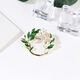 WEISHINI Korean style fashionable and simple oil-drip enamel alloy gardenia brooch pin women's brooch accessories Gardenia brooch A06-301