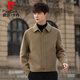 Pierre Cardin Men's Wool Jacket 2025 New Spring and Autumn Double-sided Woolen Trendy Short Coat Casual Woolen Jacket Black M Weight 115Jin Jin is equal to within 0.5 kg