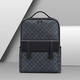 Williampolo Kaiser Paul Rucksack Herren großer Kapazität Trendy Computerbag Retro Plaid Schoolbag Business Britischer Stil Rucksack A-Black 14-Zoll-Computer