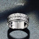 GsunG platinum ring men's PT950 rotating ring shiny and atmospheric platinum wide ring men's and women's fashionable pair of rings Calculated based on actual delivery weight