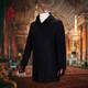 
Ding bronze hooded wool coat men's mid-length middle-aged men's business casual winter wool coat high-end wool coat black 175