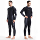 ZCCO's new men's and women's diving suits, one-piece long-sleeved warm sun protection winter swimming suit, thickened jellyfish suit 5mm, black + gray S