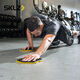 SKLZ sliding disc yoga Pilates core training leg and buttocks silent abdominal muscle sliding board home fitness equipment black and yellow model (with buckles/for indoor and outdoor use)