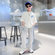 
McTicco boys sports summer suit new summer thin short-sleeved children's day gift set medium-sized children's clothes 9767 black + 5725 gradient [set] 150cm