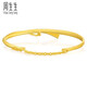 Zhou Shengsheng Gold Bracelet, Gold hanging gold bead bracelet, Marriage and Marriage Three Gold 15912K Priced 05 circles 12.45 grams