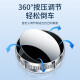 华饰倒车镜小圆镜后视镜汽车倒车辅助镜反光镜盲区360度超清吸盘式 银色一对装 后视镜小圆镜