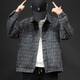 Berühmte Arbeitsjacke Herrenerer Frühlings- und Herbst Casual Denim Jacket Herren großer Denimjacke Boy's Gown Top Grey 6908 plus Samt S [90-105jin [Jin gleich 0,5 kg]]
