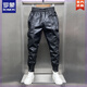 Romon (Romon) Automne et hiver épaissis épaissis chauds et imperméables Pantalons de moto en cuir en cuir pur noir pur noir 895 (plus) xl 120-140jin [Jin est égal à 0,5 kg]