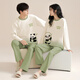 
clolv kiss pajamas couple outfits one man and one woman autumn cotton long-sleeved home clothes 2024 new style for outerwear set 9193+9194 (with chest pad) 2XL women