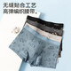 MiiOW Men's Underwear Men's Fashion Printed Underwear 60S Xinjiang Combed Cotton 100% Cotton Antibacterial Bottoms 4 Pack