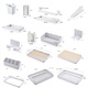 Ouoety runde Lochplattenzubehör 3 cm Loch Entfernung Wand Hanging Rack Teile Anzeige Dekorative Haken Aufbewahrungsbox Clip 3 9930 Quadratische Speicherbox