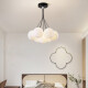 Grand View Garden (DGY) Simple Living Chandelier Lámpara de dormitorio creativo Lámpara de burbujas de luna Lámpara de colgante Lámpara de dibujos animados Zhongshan Lámpara 001O 9734 Negro 7 cabeza de tres colores Bola blanca de 15 cm Modelo de bola grande
