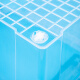 HAYSDIK HKCL-695 Caja de almacenamiento engrosada transparente Organizador de caja de almacenamiento de plástico 80#65*45*30 cm (sin rueda)