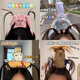 Xinghengmeng Internet celebrity cooking king headband pink rabbit funny headband girls fun headband catching bangs hair headband funny rabbit headband