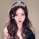 Princess Bai Qixin crystal crown tiara for female 18-year-old coming-of-age ceremony birthday goddess headband high-end bridal crown hair accessories silver crown