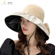Star Bird 2024 Neues Geschenkhut für Frauen im Sommer Internet Promi Sun Hut Big Bim Fischer Vinyl Hat Koreanische Version Sonnenschutzhut Off White (Storage Bag Style)