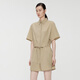 
Jiangnan Buyi (JNBY) summer women's onesie loose casual straight shirt collar commuting style 5O4F14110 249/Shallow Camel L