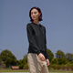 Aigle Sweat à sweat extérieur Sports chauds Classic Round Neck Top Women's Black Bh673 38 (165 / 88A)