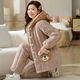 
Modal pajamas for women in winter thickened plus velvet three-layer cotton coral velvet warmth can be worn with hooded new home clothing set 6623 - Pink three-layer cotton thickened M [recommended 80-100Jin [Jin equals 0.5 kg]]