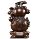 Qin Tinglanjing (QINTINLANJIN) Ebony solid wood carved gourd decoration living room home office decoration entrance crafts opening housewarming gift Ebony fine carved gourd [height] 50cm