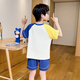 儿童睡衣男孩夏季纯棉男童短袖中大童小孩蜡笔小新薄款家居服套装 DZ6630插色叮当 小童10码身高105-115cm38斤内