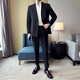 JESSONS DOUBLE BREAGE GREEN FRUTS COLLAR SUIT SUIR BUSING HEMS HEMSE BUSING CONCUTER ROBE SIMP MEMS SUIT MEN SUIS noir (costume + pantalon + C6623 Shirt White) L