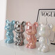 Yunya bear piggy bank living room TV cabinet light luxury entrance wine cabinet decoration ornament home internet celebrity gift love bear [17CM sky blue]