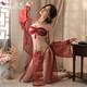 Feimu sexy pyjamas passen alten Stil Hanfu verführerische Cheongsam-Uniform heiße Leidenschaft Mitternachts-Charm-Charm-Rollenspiel 6627 Blue Sound Prinzessin schwimmendem Quasten-Set One Size (80-125 Jin [Jin gleich 0,5 kg]))
