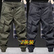 Jiaye work wear pants for men, wear-resistant, loose-fitting, elastic, summer construction site tear-proof overalls, labor protection work pants, 2 pieces, military green + gray 2XL 120-140Jin Jin equals 0.5 kg