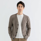 SHOKAY business commuting casual design men's sweater sweater cardigan [yak velvet wool] AM-CA-PC deep khaki M