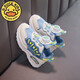 
G.DUCKKIDS little yellow duck girls shoes spring and autumn leather waterproof little girl dad shoes rotating button soft sole sneakers running shoes BS-denim blue 9929 (leather surface) size 27 size 16.9cm
