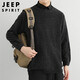 JEEP SPIRIT吉普毛衣男雪尼尔冬季针织衫男士外套男装休闲保暖假两件线衣服