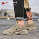 
Huili men's shoes labor protection shoes spring and summer new Martin boots travel outdoor mountaineering sports casual workwear shoes men 1238-Khaki 40