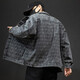 Berühmte Arbeitsjacke Herrenerer Frühlings- und Herbst Casual Denim Jacket Herren großer Denimjacke Boy's Gown Top Grey 6908 plus Samt S [90-105jin [Jin gleich 0,5 kg]]