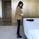 
GARNUO Coffee Small Suit Jacket Women's Small 2025 Spring and Autumn New High-end Design Niche Casual Short Suit Coffee [826 Two-pin buckles and slits] S[80-110Jin[Jin equals 0.5 kg]]