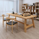 Mexueer modernes Wohnzimmer Massivholz großer langer Langschreiraum Rechteckige Tisch Haushalt Asche Workbench Computer Tabelle 1088 Neuseeland Kiefernholz 14070 Brettdicke 45 cm Nr.