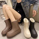 Zhiyunyan winter warmth and women's rain boots fashionable rain boots for women with outer wear plush waterproof shoes anti-ski boots for women Main picture model 36 size 37