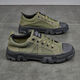 Specht Wanderschuhe Arbeitsschutzschuhe Internationale Armee 3522 Dicke Sohle wasserdichte und rutschfeste Baustelle Arbeitsschuhe Kee-resistente und schmutzige flache Labour Green 42 260 mm