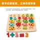 Hape(德国)儿童拼图玩具四阶数字启蒙立体拼图3岁+男女孩礼物 E1550