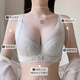 Modal adjustable underwear for women with large breasts, push-up, anti-sagging, full cup, summer, apricot skin color, bra + underwear 85D