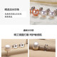 Qianlou with certificate 8-9mm freshwater pearl earrings, pure silver ear plugs, non-allergenic, steamed bun shape, bright gloss, white + white ear plugs, almost flawless