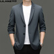 
Lilang men's suit spring and autumn new style of middle-aged and young men's high-end business casual casual clothes single small suit jacket Navy blue [ZL12398] 185/2XL [150-165Jin [Jin equals 0.5 kg]]