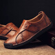 Western Region Kamelgröße Marke 2023 Herren Lederschuhe Herren Herbst Neue echte Lederbohnenschuhe Großgröße 9912 Rotbraun 39