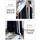 Zhidou Dou teenager extended version sports. Men's pants summer ice silk lengthen tall middle school high school student k9905 black (summer thin style) M