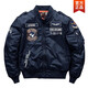 Jeep Spirit2025 Fall Ma1 Bomber Jacket Men's Spring and Autumn Trendy Bordado Baseball Uniforme de trabajo de gran tamaño de gran tamaño 9855A Blue oscuro M